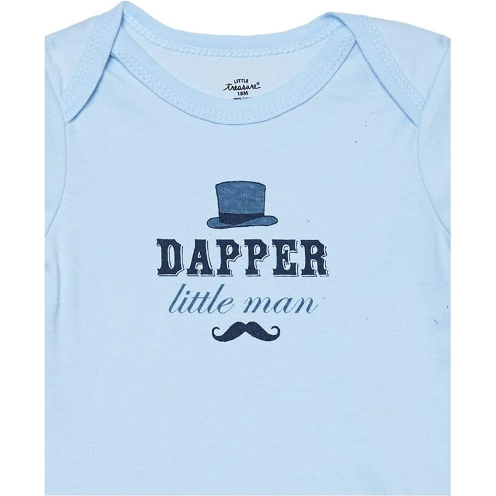 Charming Little Gentleman Baby Boy Bodysuit Trio 9-12m - Picture 2 of 8